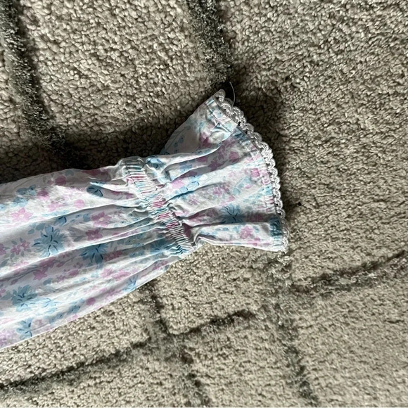 Eileen West pajama dress pj Cotton Floral Button front  Nightgown XS - Picture 4 of 11